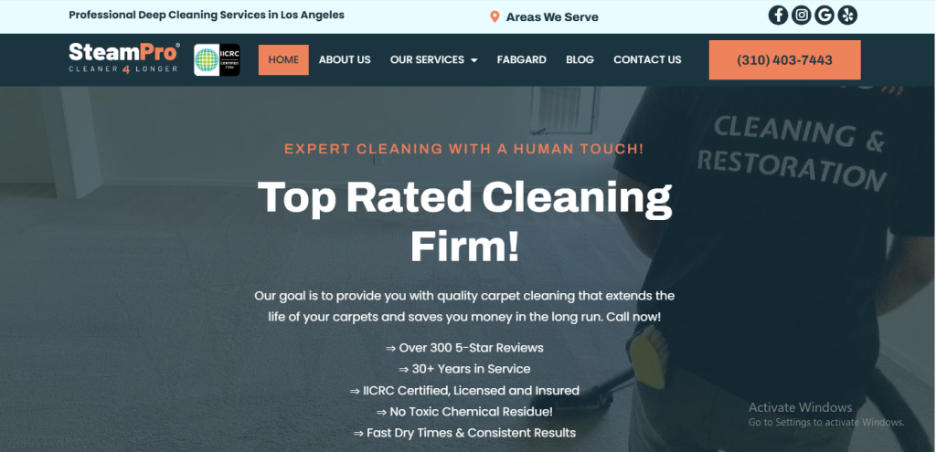 Professional Deep Cleaning Services (Rug & Carpet) in Los Angeles